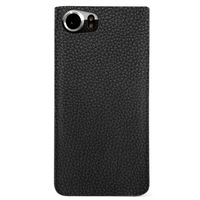 Carcasa piele naturala, spate, BLACKBERRY Keyone, AMBITION neagra