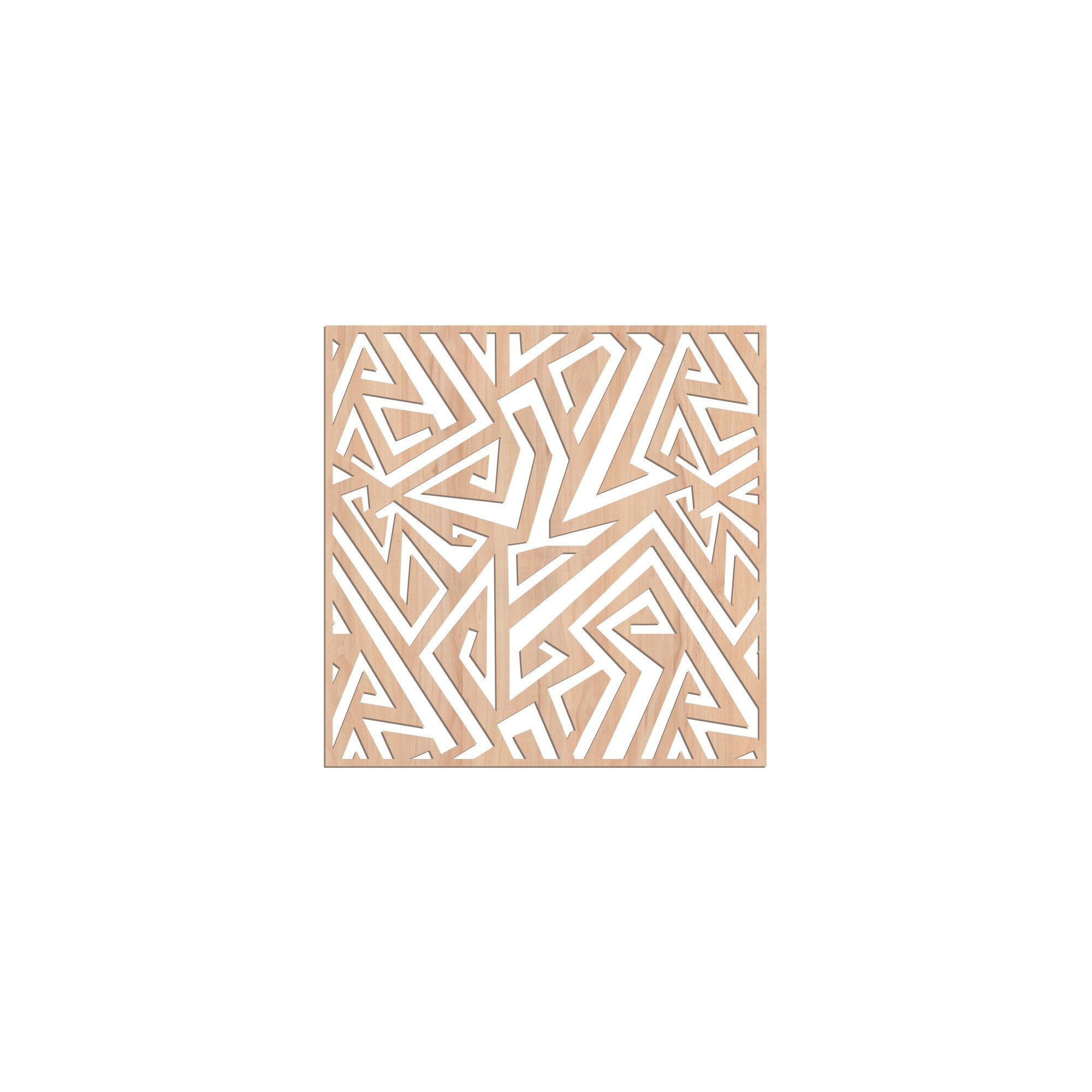 Panou decorativ traforat perete din mdf furnir stejar 4 mm. AV12 90x90 cm