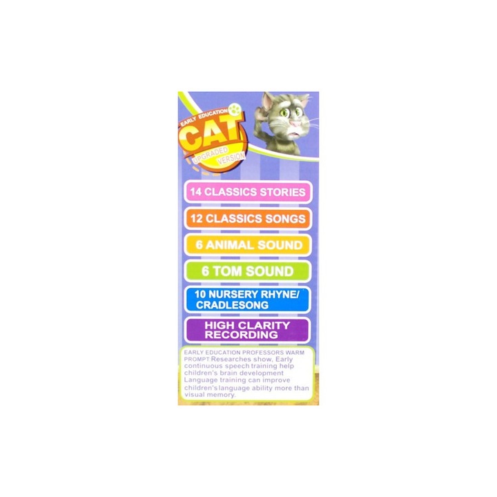White Label Smart Talking Tom Cat, Játék Történetekkel és Dalokkal