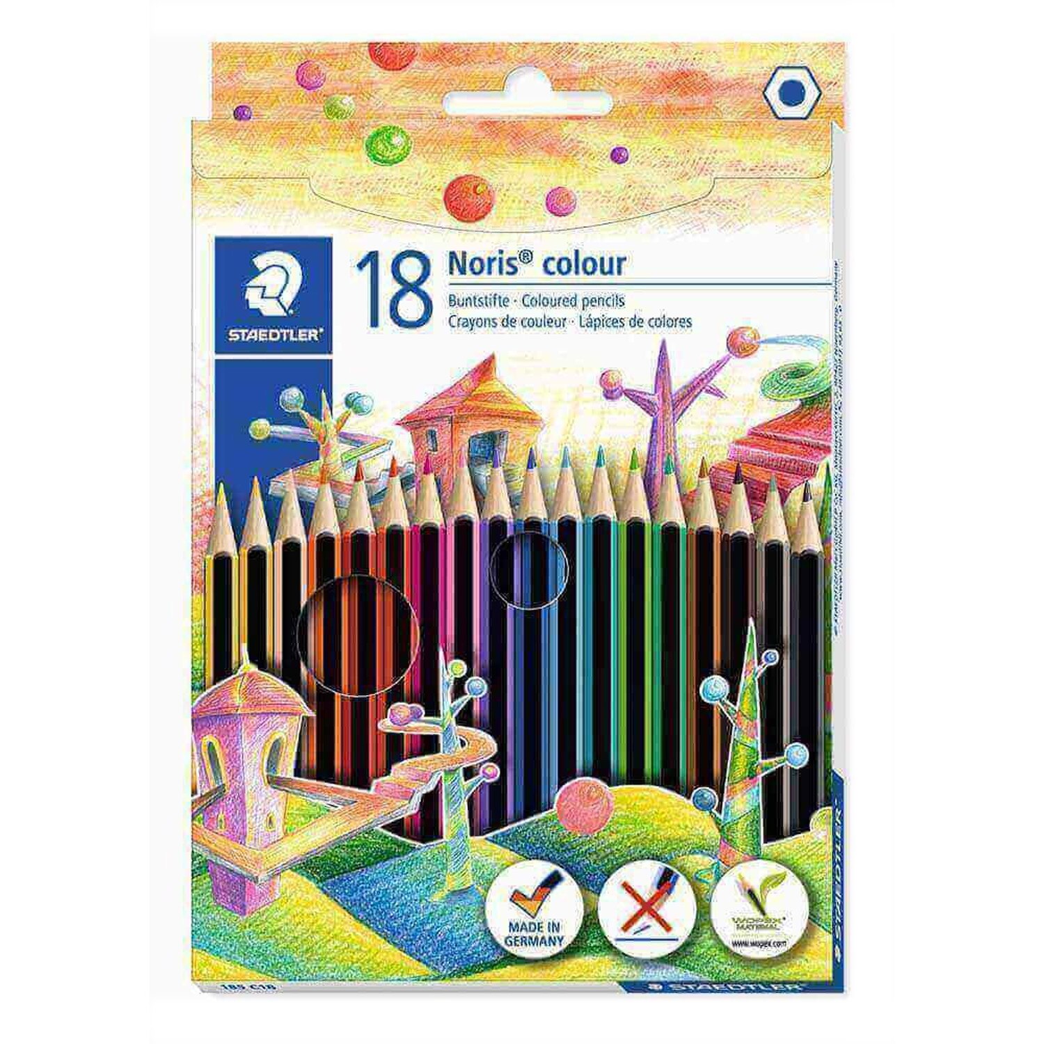 Creioane colorate Staedtler Noris wopex 18/set ST-185-C18