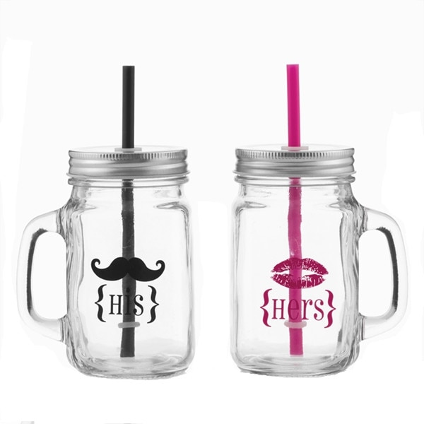 Set Ulcioare cu Capac si Pai His & Hers Romantic Items