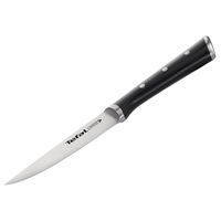 Cutit universal Tefal Ice Force, lama 11 cm, inox, maner plastic, compatibilitate cu masina de spalat vase, negru & argintiu
