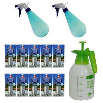 Pachet - 10 x Comba SC Insecticid universal, 10ml + 2 x Pulverizator, 1L + Pompa de stropit, Vermorel, 2L Pachet - 10 x Comba SC Insecticid universal, 10ml + 2 x Pulverizator, 1L + Pompa de stropit, Vermorel, 2L
