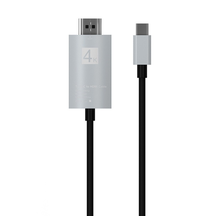 Кабел USB Type C към HDMI (4K-2K) 2м - черен