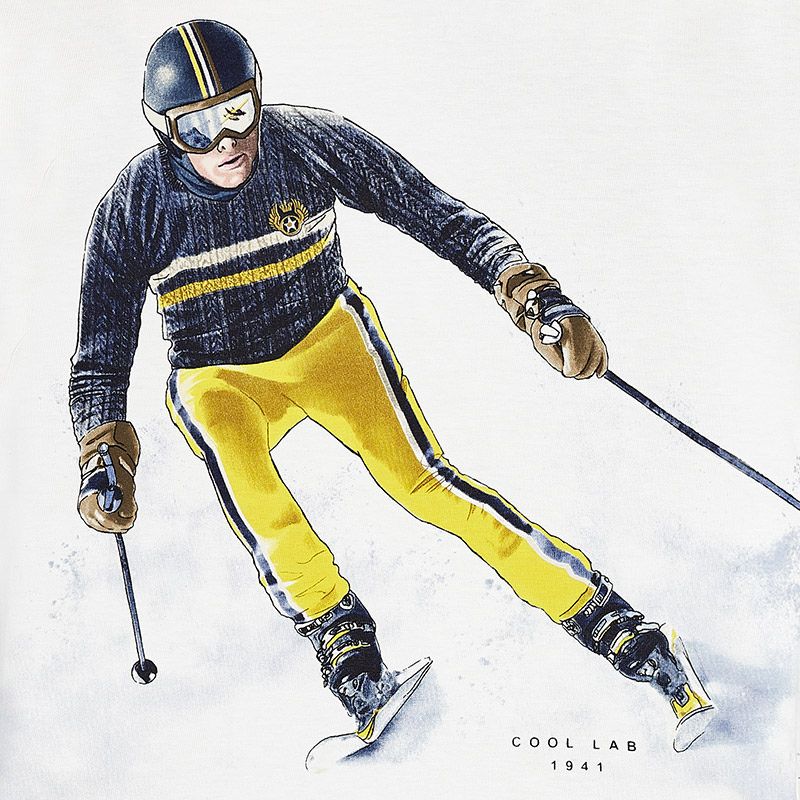 Tricou maneca lunga ski baiat Mayoral 4006TI18CREM, Crem, 6 ani