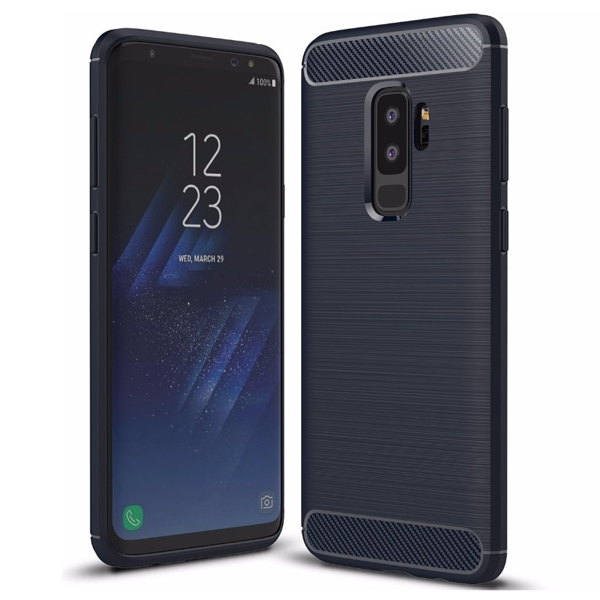Husa de protectie Air Carbon pentru Samsung Galaxy S9 Plus, Dark Blue