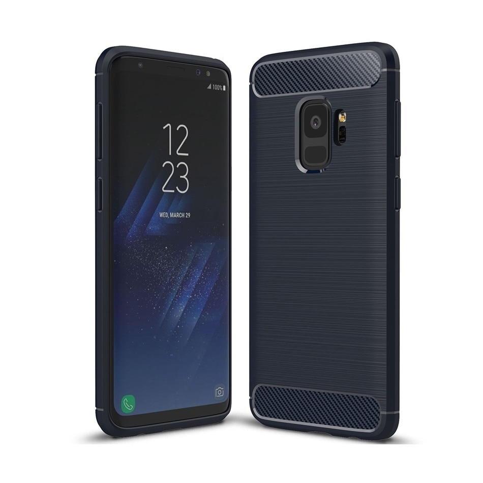 Husa de protectie Air Carbon pentru Samsung Galaxy S9, Dark Blue