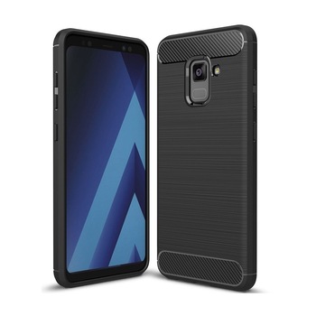 Husa de protectie Air Carbon pentru Samsung Galaxy A8 (2018), Negru Husa de protectie Air Carbon pentru Samsung Galaxy A8 (2018), Negru
