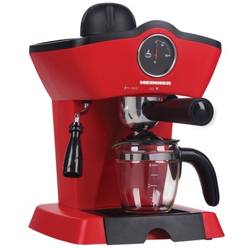 Espressor manual Heinner HEM-200RD, 800W, 3.5 bar, filtru inox, 250 ml, Rosu Espressor manual Heinner HEM-200RD, 800W, 3.5 bar, filtru inox, 250 ml, Rosu
