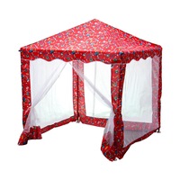 pavilion gradina pentru copii sau familie patrat cadru metalic  poliester rosu  montarea acestuia pe orice tip de suprafata sau sol15 x 15 m imagen 39_0_
0