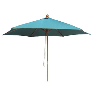 Umbrela soare pentru terasa de exterior, rotunda structura lemn,culoare verde verde 300 cm