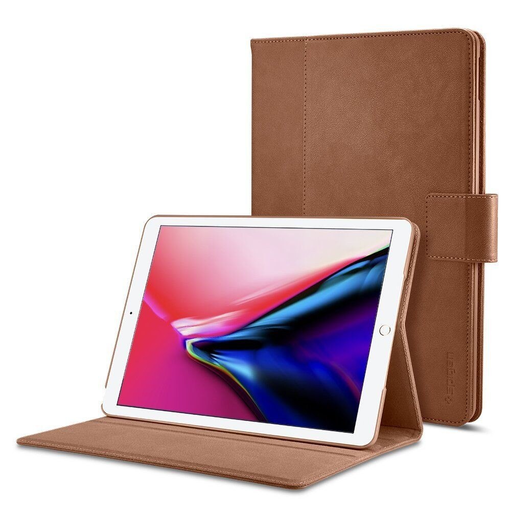 Husa de protectie Spigen Stand Folio pentru iPad 9.7 2017/2018, Maro
