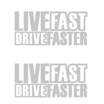 Set 2 Stickere Auto Racing Live Fast Drive Faster, Oracal, Alb Set 2 Stickere Auto Racing Live Fast Drive Faster, Oracal, Alb
