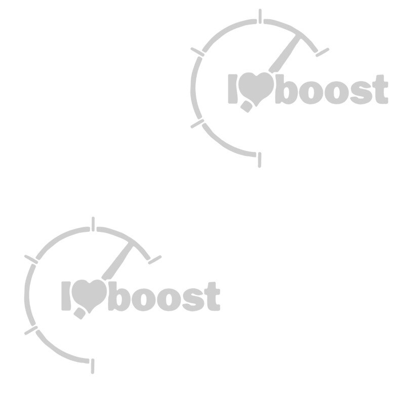 Set 2 Stickere Auto Racing I Love Boost, Oracal, Alb