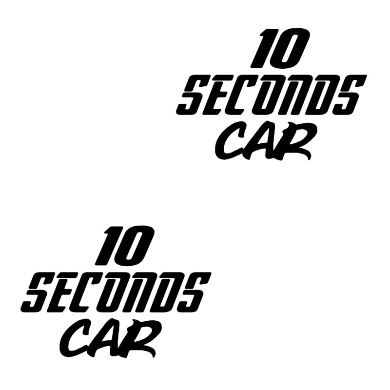 Set 2 Stickere Auto Racing 10 Seconds Car, Oracal, Negru