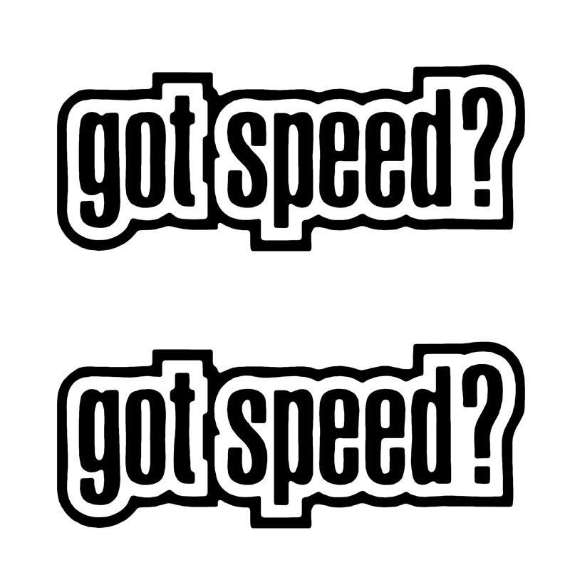 Set 2 Stickere Auto Racing Got Speed?, Oracal, Negru