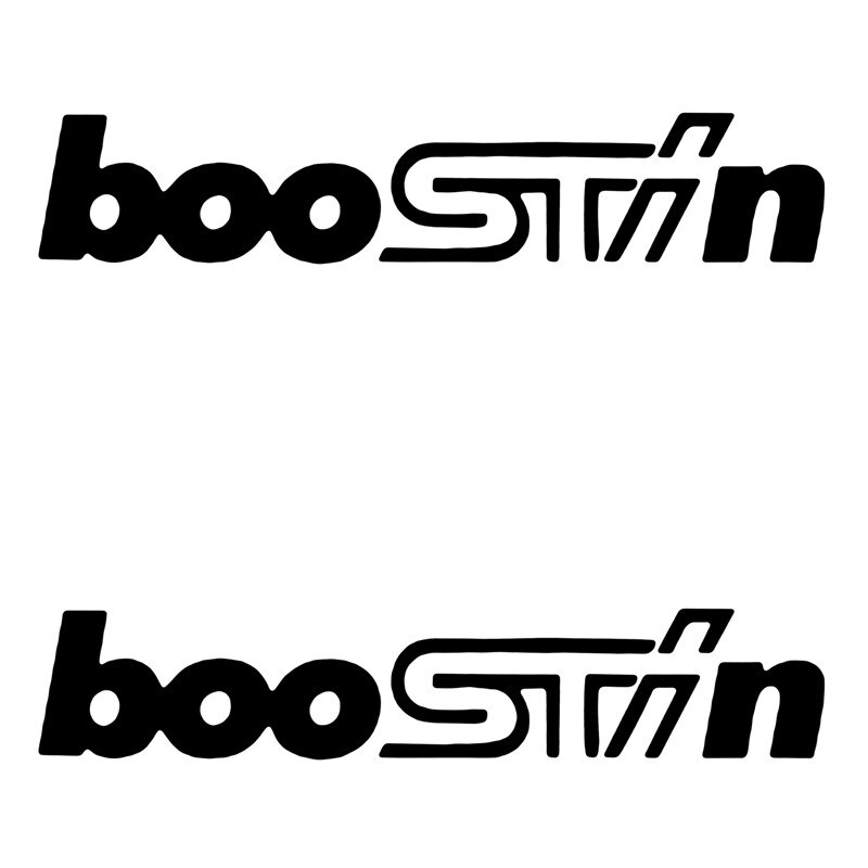 Set 2 Stickere Auto Racing Boost In, Oracal, Negru