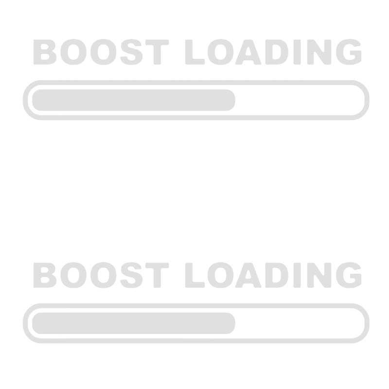 Set 2 Stickere Auto Racing Boost Loading, Oracal, Alb