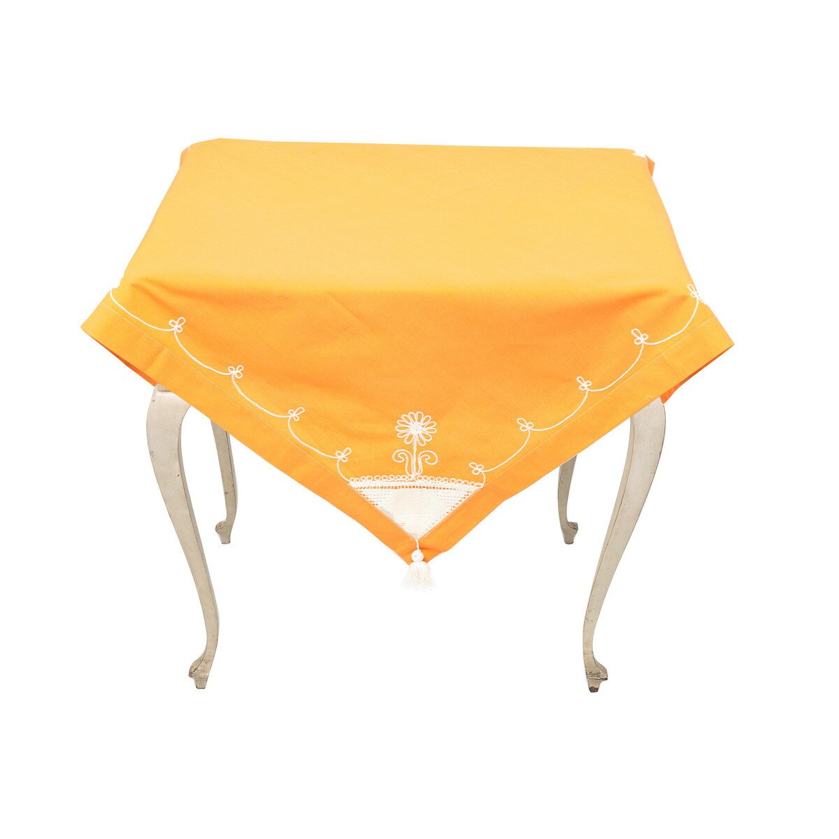 Runner brodat Valentini Bianco, 100% bumbac, culoare portocalie, 50x130cm, BK004