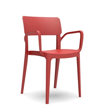 Scaun bucatarie cu brate PANORA din polipropilen cu fibra de sticla culoare rosie Scaun bucatarie cu brate PANORA din polipropilen cu fibra de sticla culoare rosie