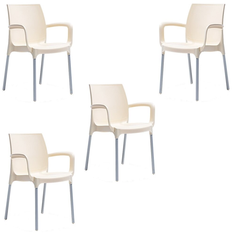 Set 4 scaune bucatarie SUNSET culoare crem 55x58x82cm