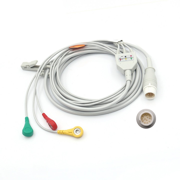 Cablu ekg cu 3 fire capse dintr-o bucata pentru monitor functii vitale PHILIPS