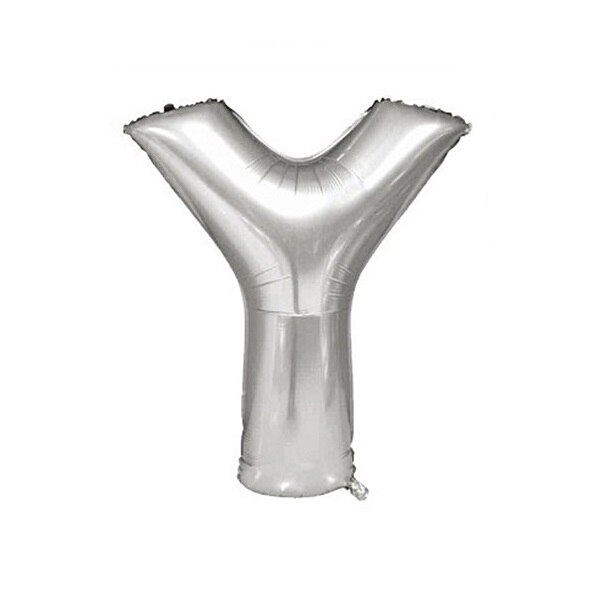 Balon folie litera Y argintiu, 41 cm