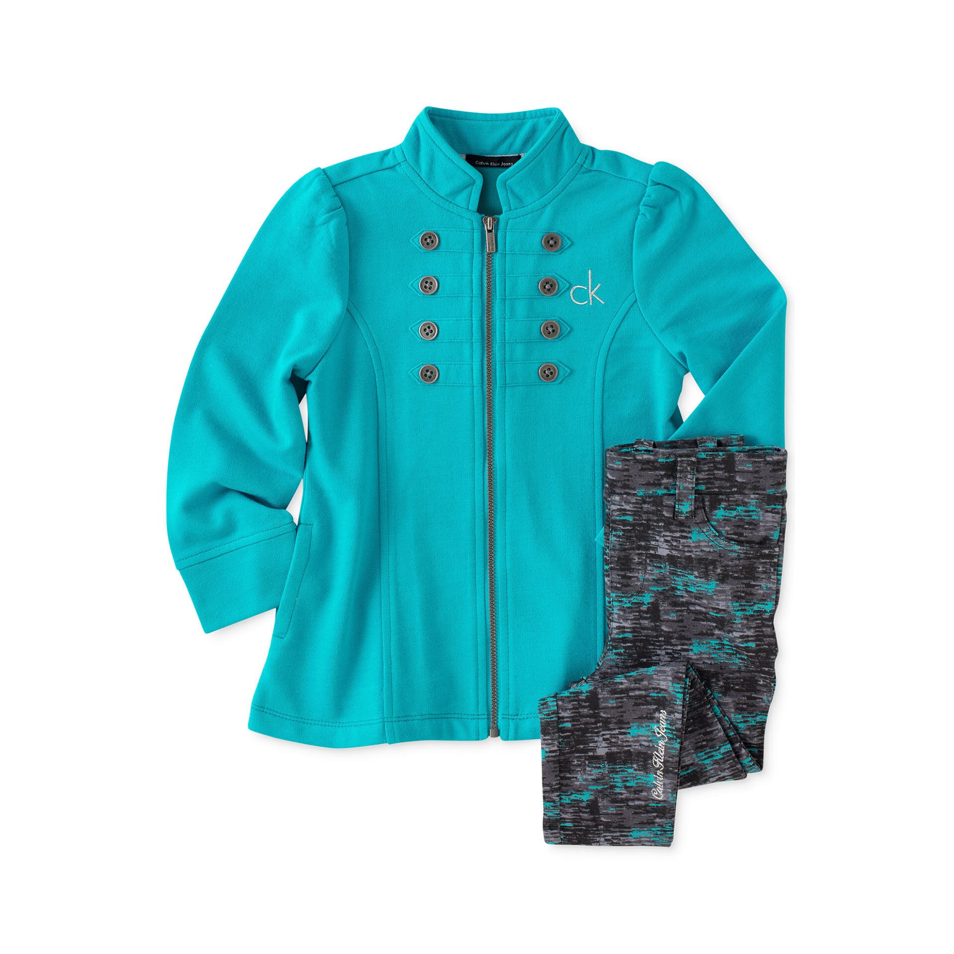 Set Bluza+Pantaloni, Calvin Klein Jeans, Fetite 12 luni