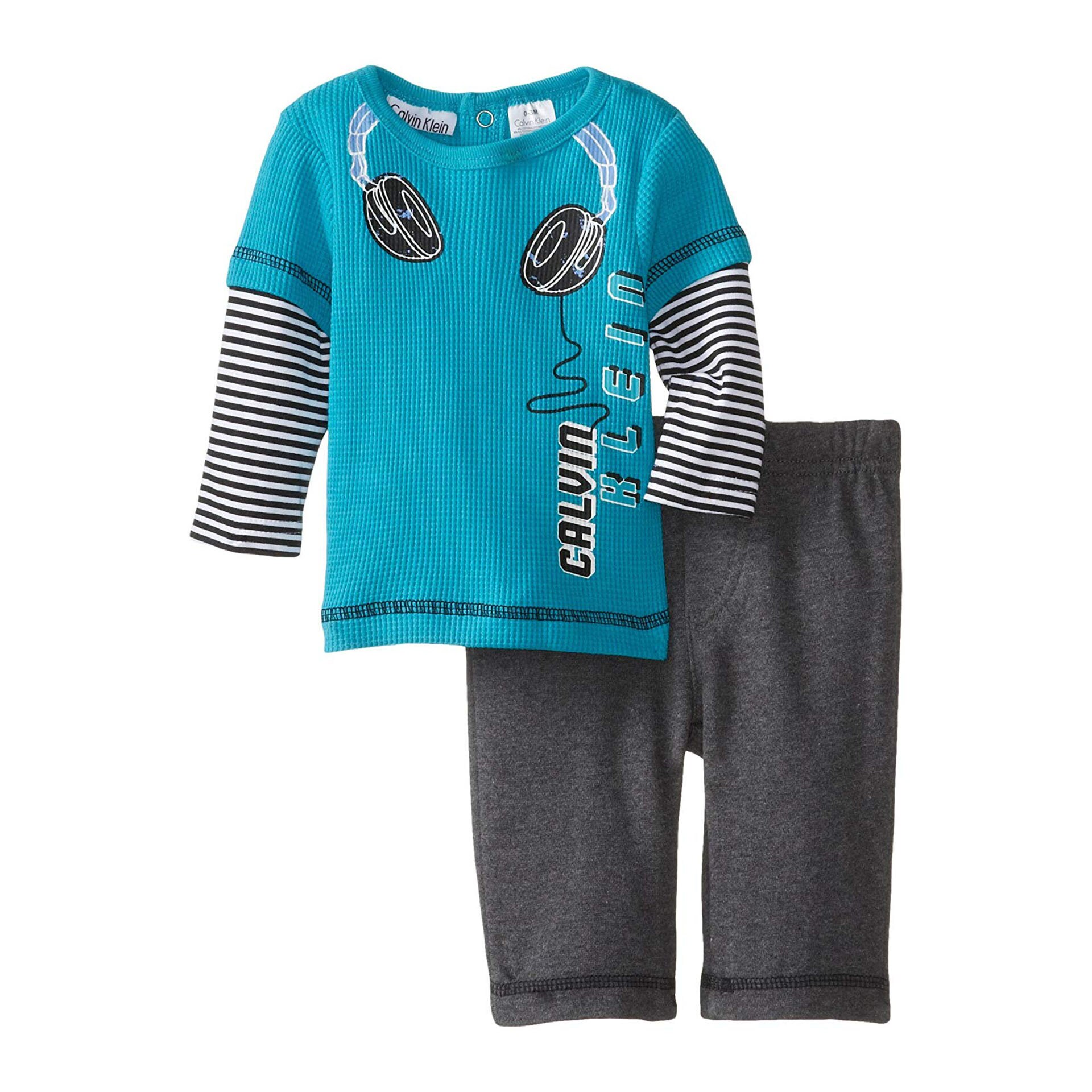 Set Bluza + Pantaloni , Calvin Klein Jeans, Baieti 6-9 luni