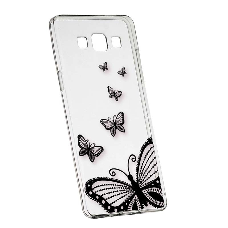 Husa Silicon, Transparent, Slim, Butterfly, Samsung Galaxy J5 2016