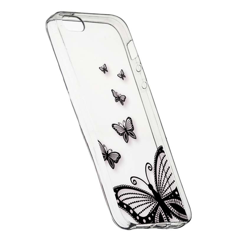 Husa Silicon, Transparent, Slim, Butterfly, Xiaomi Mi5S