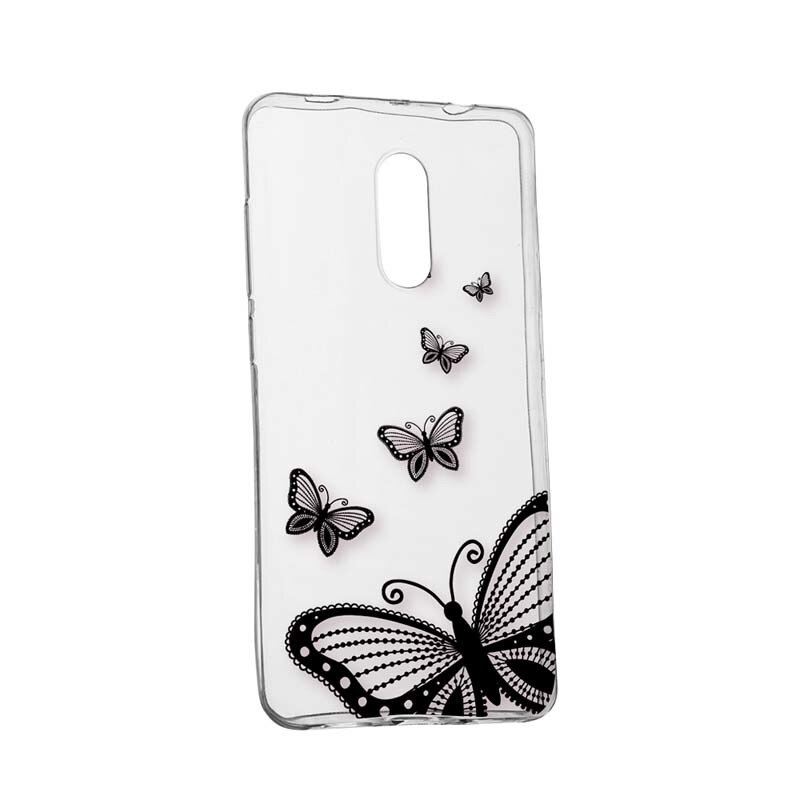 Husa Silicon, Transparent, Slim, Butterfly, Nokia 7