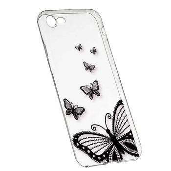 Husa Silicon, Transparent, Slim, Butterfly, Apple iPhone 7 / 8 Husa Silicon, Transparent, Slim, Butterfly, Apple iPhone 7 / 8