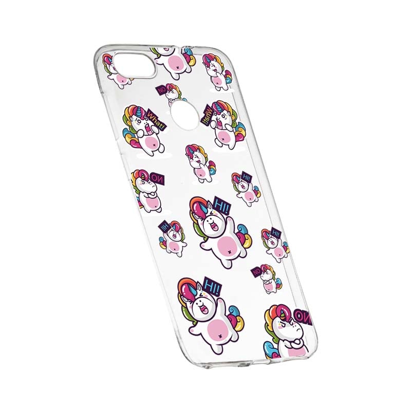 Husa Silicon, Transparent, Slim, Fat Unicorn, Huawei P Smart