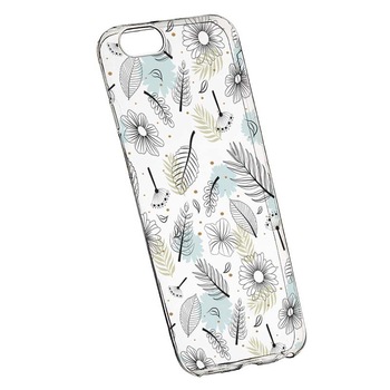 Husa Silicon, Transparent, Slim, Flori, Apple iPhone 7 Plus / 8 Plus Husa Silicon, Transparent, Slim, Flori, Apple iPhone 7 Plus / 8 Plus