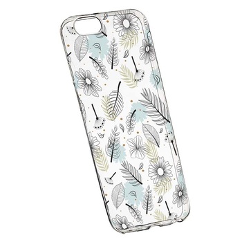 Husa Silicon, Transparent, Slim, Flori, Apple iPhone 6 PLUS / 6S PLUS Husa Silicon, Transparent, Slim, Flori, Apple iPhone 6 PLUS / 6S PLUS