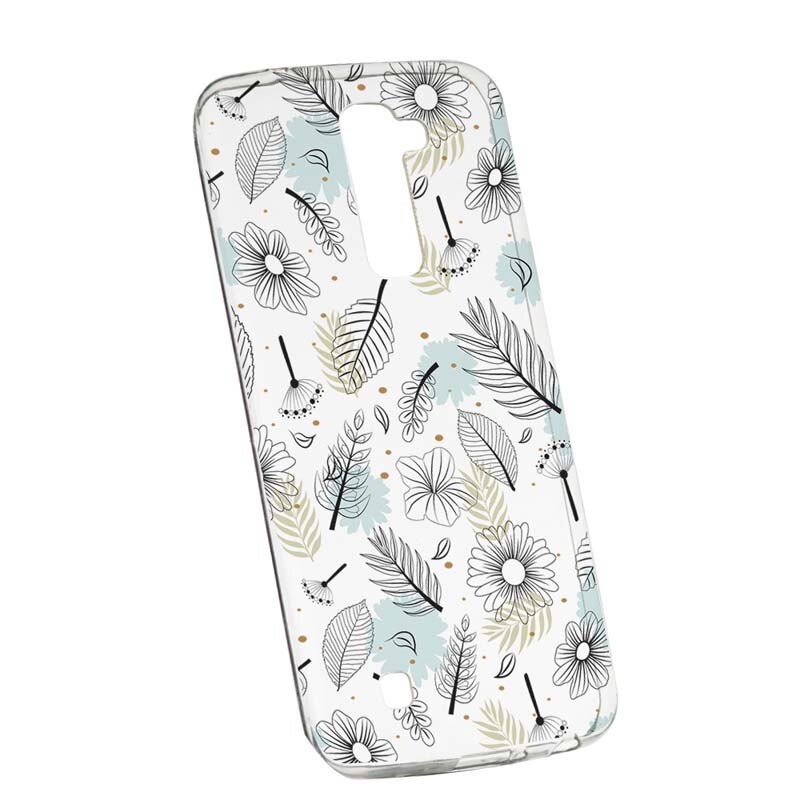 Husa Silicon, Transparent, Slim, Flori, LG G7 ThinQ