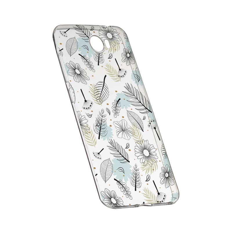 Husa Silicon, Transparent, Slim, Flori, Huawei Y7 / Enjoy 7 Plus / Nova Lite Plus 2017
