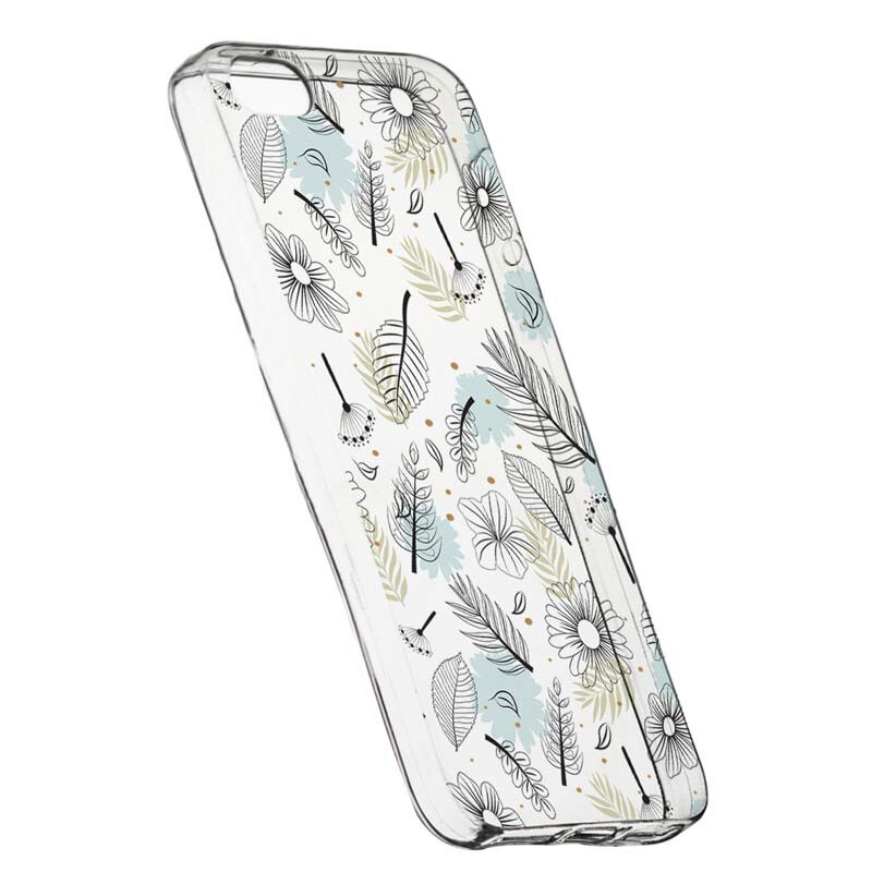 Husa Silicon, Transparent, Slim, Flori, Xiaomi Mi5S