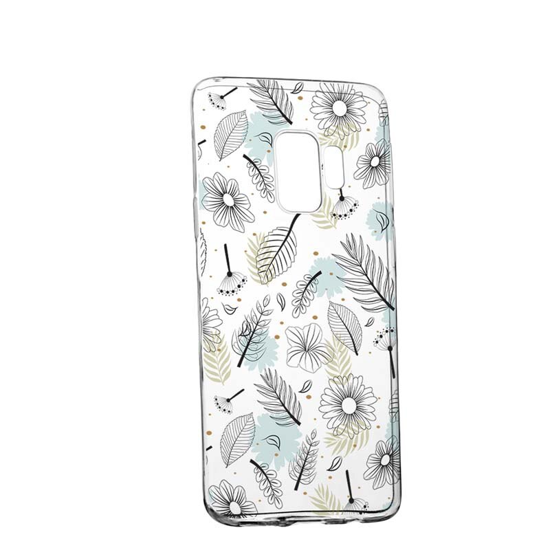 Husa Silicon, Transparent, Slim, Flori, Samsung Galaxy J4 2018