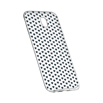Husa Silicon, Transparent, Slim, Little Hearths, Samsung Galaxy J7 2017 Husa Silicon, Transparent, Slim, Little Hearths, Samsung Galaxy J7 2017
