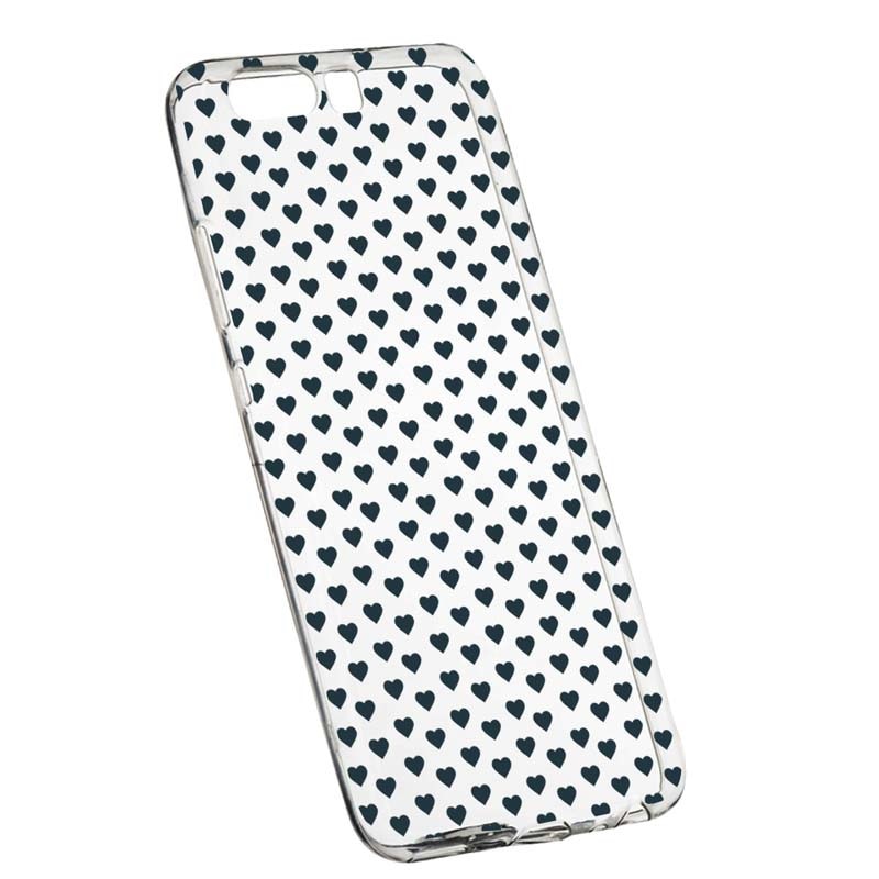 Husa Silicon, Transparent, Slim, Little Hearths, Huawei Honor 10
