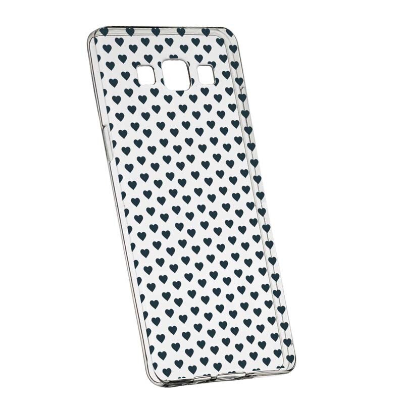 Husa Silicon, Transparent, Slim, Little Hearths, Samsung Galaxy J5 2016