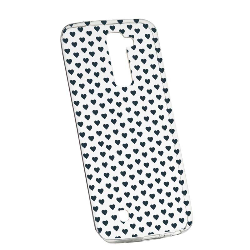 Husa Silicon, Transparent, Slim, Little Hearths, LG G7 ThinQ