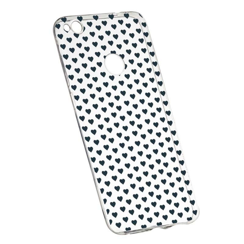 Husa Silicon, Transparent, Slim, Little Hearths, Huawei P9 Lite 2017