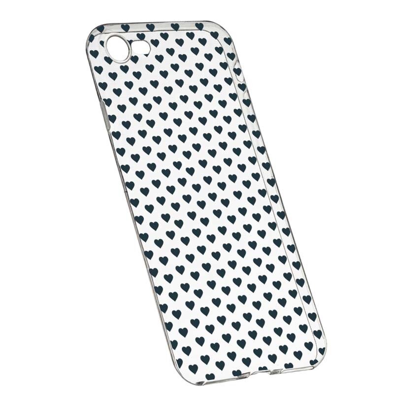 Husa Silicon, Transparent, Slim, Little Hearths, Apple iPhone 6 / 6S