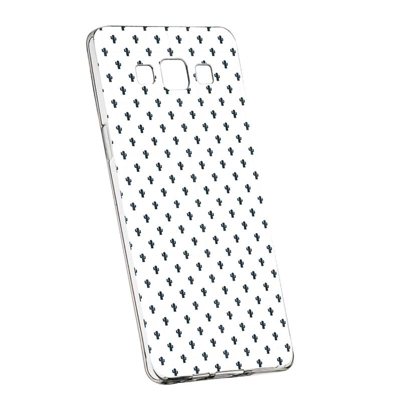 Husa Silicon, Transparent, Slim, Little Cactus, Samsung Galaxy A3
