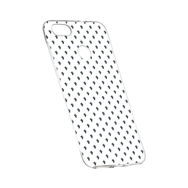 Husa Silicon, Transparent, Slim, Little Cactus, HTC Desire 12 Plus