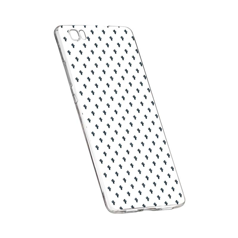 Husa Silicon, Transparent, Slim, Little Cactus, Sony XZ1