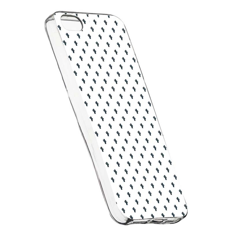 Husa Silicon, Transparent, Slim, Little Cactus, Apple iPhone 5 / 5S / SE